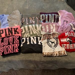 Bundle of 12 VS PINK tops!